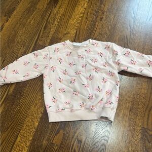 Zara Floral pink toddler sweatshirt